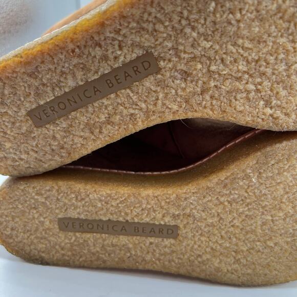 Veronica Beard Women 9.5 Arlo Suede Leather Wedge Boots Hazelwood Tan Brown NWOT - Picture 8 of 16